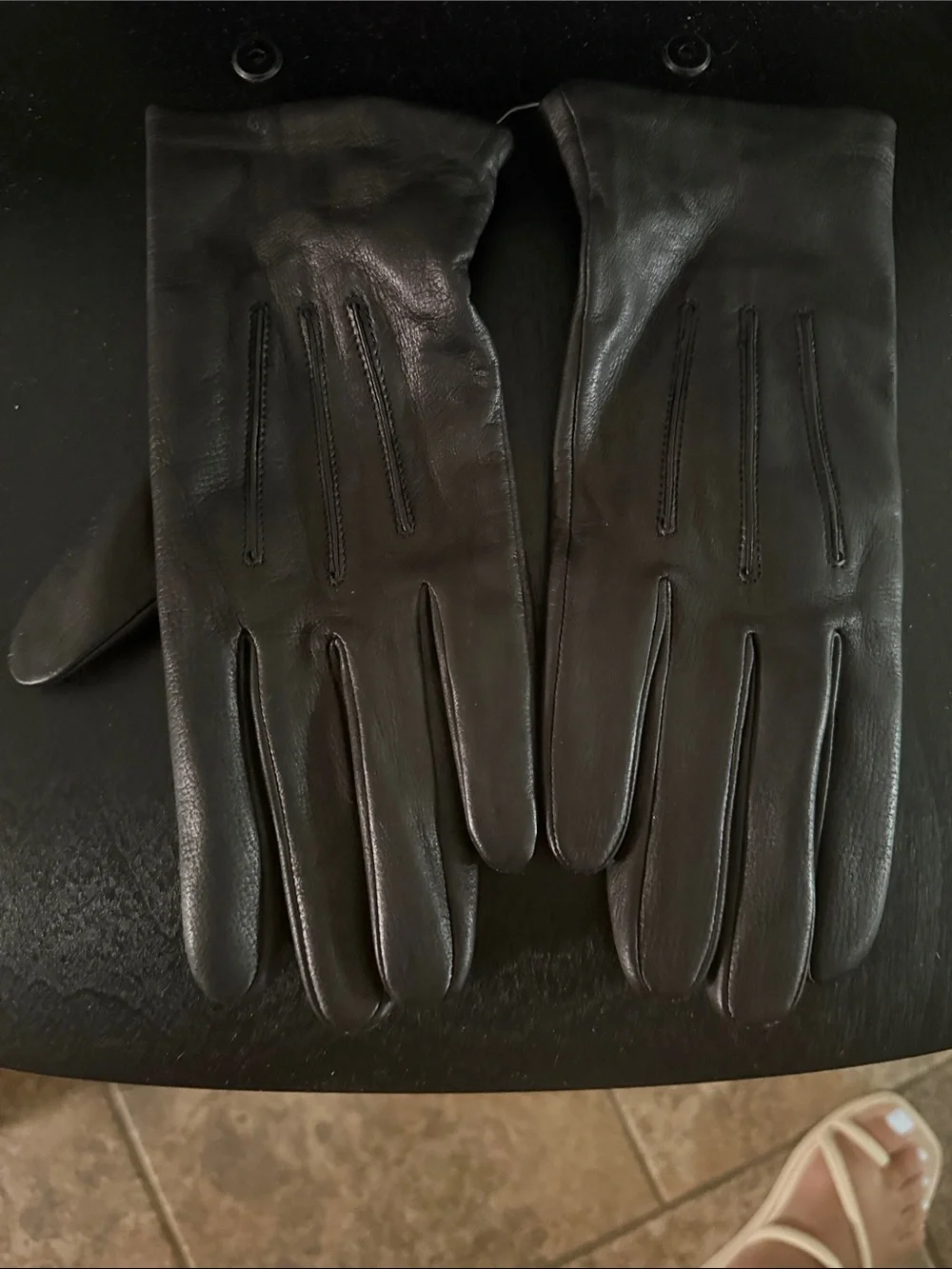 Michael Kors Black Leather Gloves